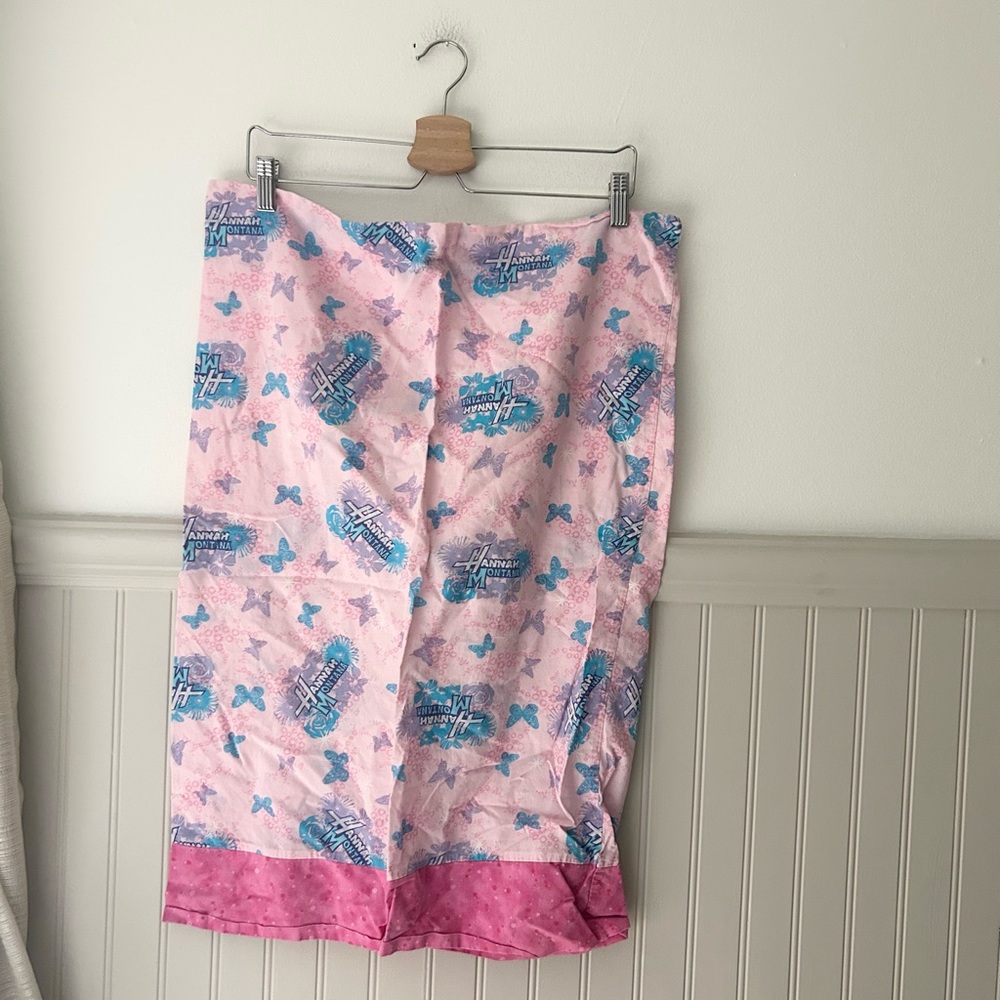 Y2K Disney Hannah Montana Pink Blue Pillowcase Vintage Bedding